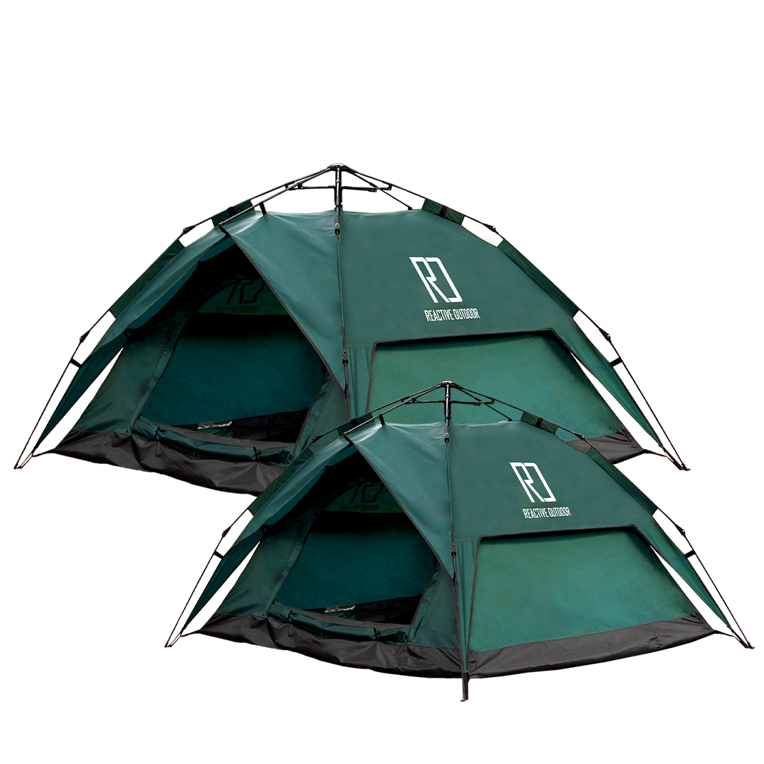 1 Small-Sized + 1 Large-Sized 3 Secs Tent + 2 FREE Camping Tarps (Up to 5 Person, US)