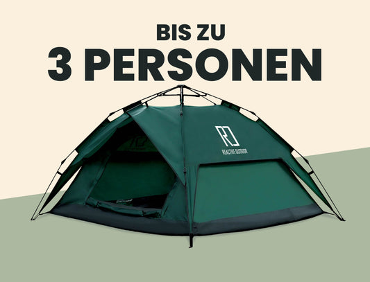 Großes 3-Sekunden-Zelt + GRATIS Campingplane (Bis zu 3 Personen, DE)