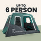 Large-Sized 2-Step Cabin Tent + FREE Camping Tarp (Up To 6 Person, UK)